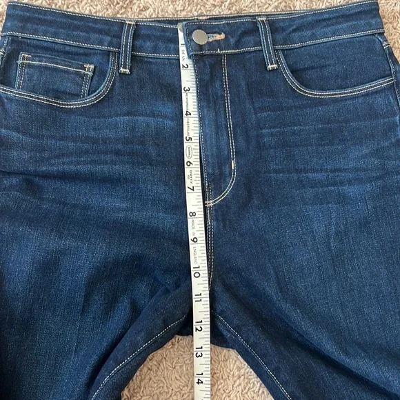 L'AGENCE Bell High-Rise Flare Marty Women Sz 30 Indigo bell Bottom Stretch Jeans - Picture 6 of 10